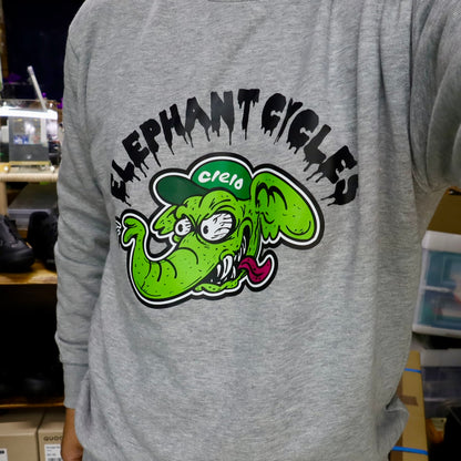 ワル象 9.7オンス スタンダードトレーナー グレー色　Printstar（プリントスター）