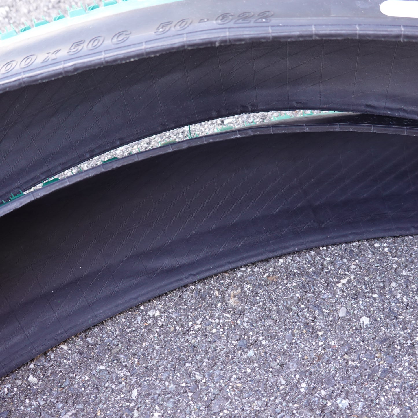新古品 Panaracer GRAVELKING X1 700×50C グリーン/ブラックサイド 限定カラー 2本セット（チューブレスレディ対応）