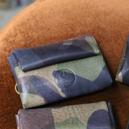 迷彩柄 sempre.leatherdesign コインケース “New Hippo" エレファントサイクル別注モデル