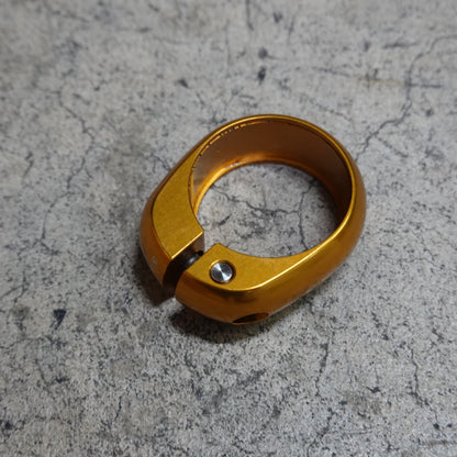 中古 CHRIS KING クリスキング King Seatpost Collar シートポストカラー 31.8mm ゴールド 美品 軽量 アルミ