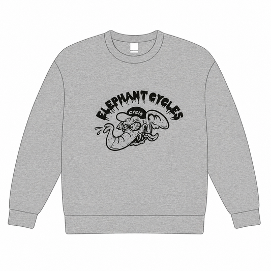 Printstar プリントスター ワル象 9.7オンス スタンダードトレーナー グレー｜裏毛 スウェット elephant cycles オリジナル