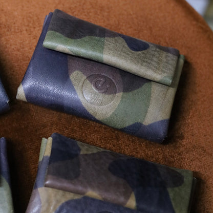 迷彩柄 sempre.leatherdesign コインケース “New Hippo" エレファントサイクル別注モデル