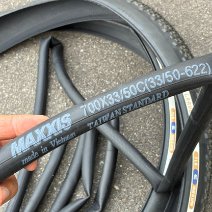 中古 前後セット Panaracer GRAVELKING X1 700×45C ブラック TLR グラベルタイヤ パナレーサー グラベルキングX1