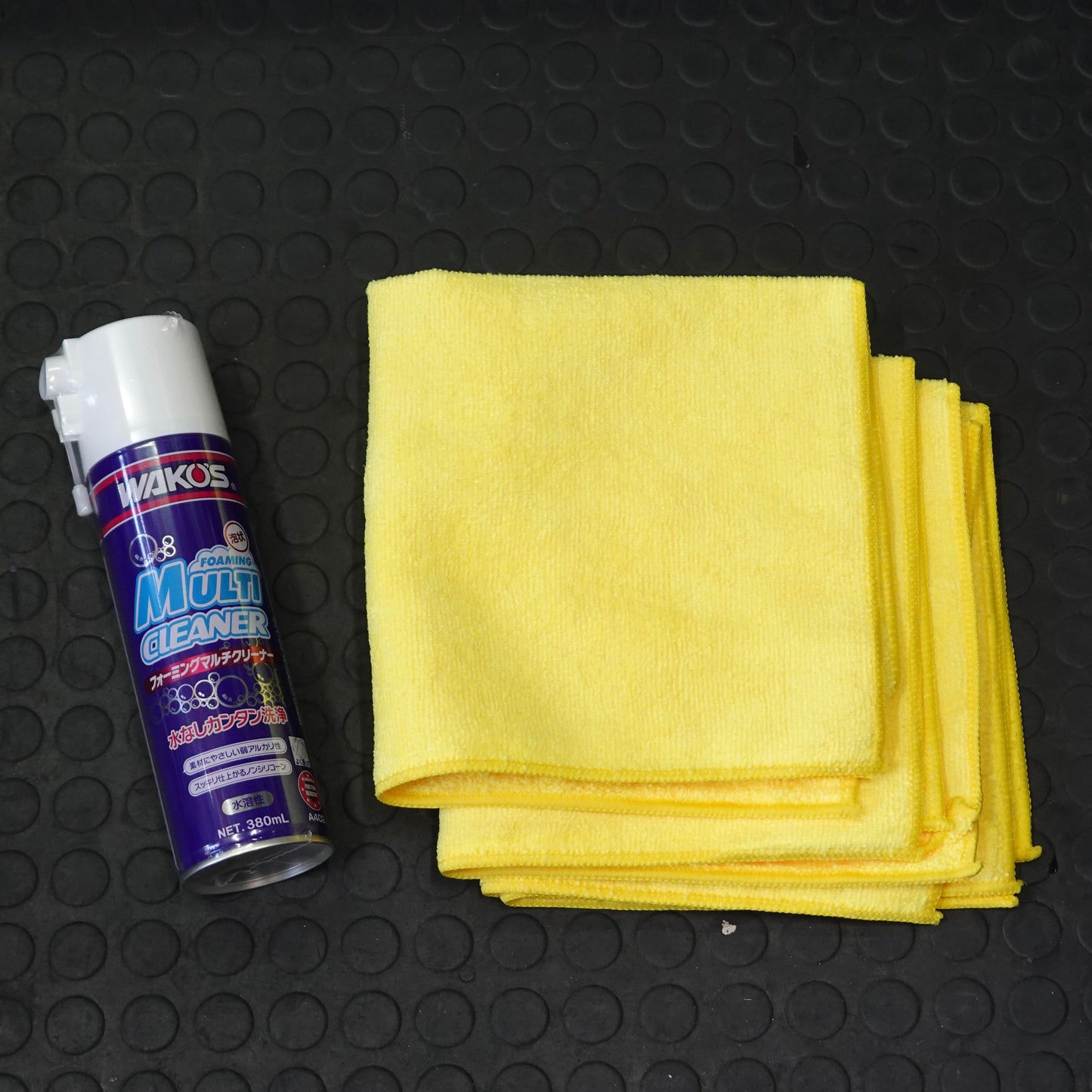 ワコーズ フォーミングマルチクリーナー＋マイクロファイバータオル3枚セット 自転車 洗車 フレーム清掃 WAKO’S ウエス付き elephant cycle オリジナル