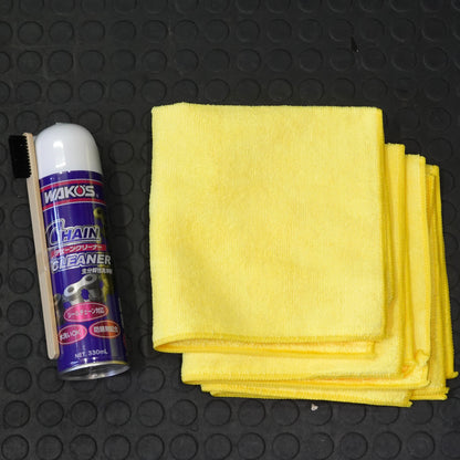 ワコーズ チェーンクリーナー＋マイクロファイバータオル3枚セット 自転車 チェーン洗浄 メンテナンス WAKO’S 洗浄剤 ウエス付き elephant cycles オリジナル