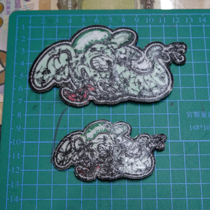 エレファントサイクル オリジナル ワル象 ワッペン 大 小 刺繍ワッペン アイロン接着 送料無料  商品説明案