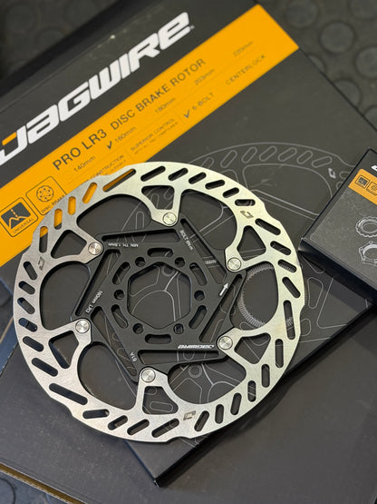 Jagwire ジャグワイヤー JGW PRO LR3 ディスクローター 160mm 6穴 センターロック 2ピース 軽量 ステンレス アルミ ロード MTB グラベル