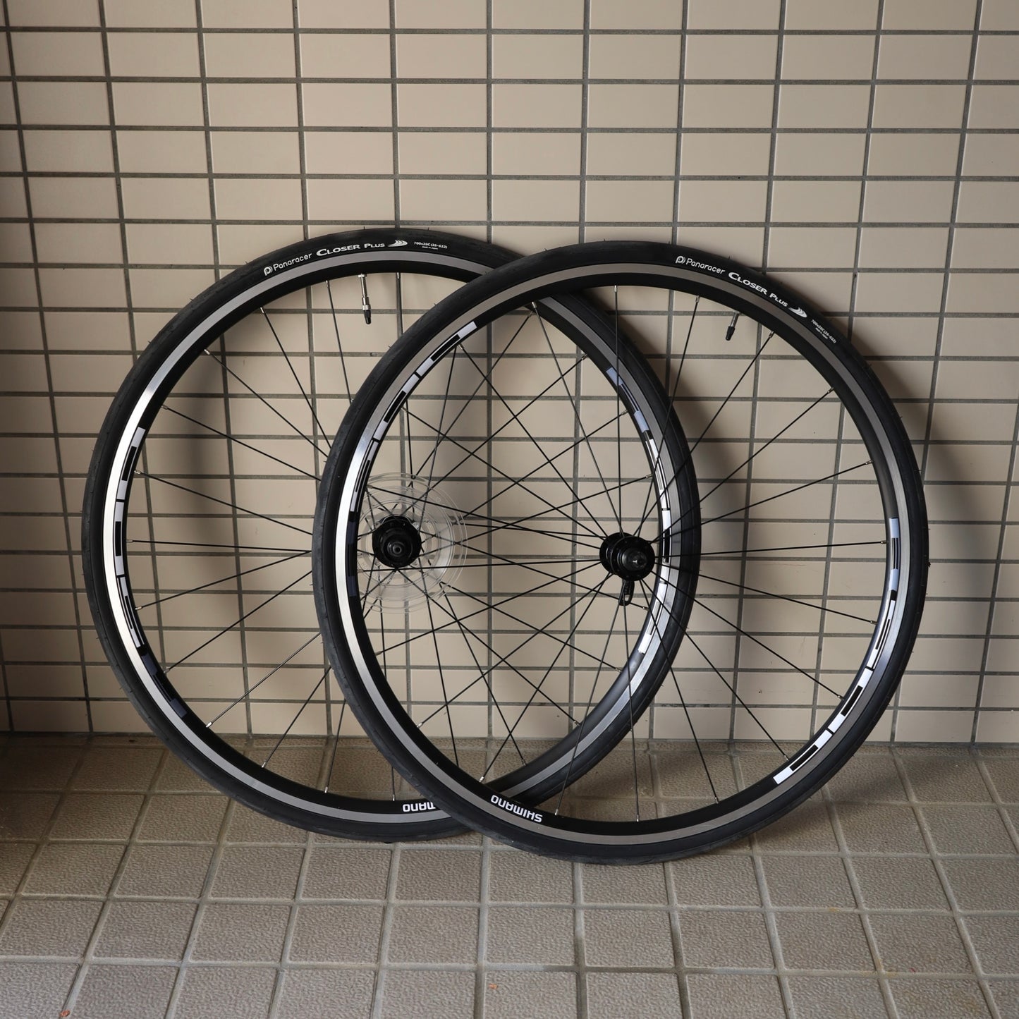 パナソニック完成車外し｜シマノ R501 ホイールセット前後（新品）｜700C リムブレーキ用｜タイヤ・チューブ付き即戦力セット