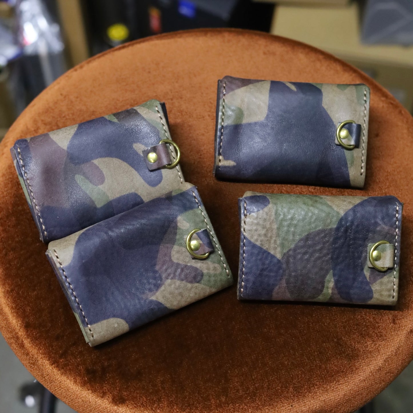 迷彩柄 sempre.leatherdesign コインケース “New Hippo" エレファントサイクル別注モデル