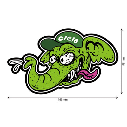 【お店をサポートする】ワル象 ステッカー 大