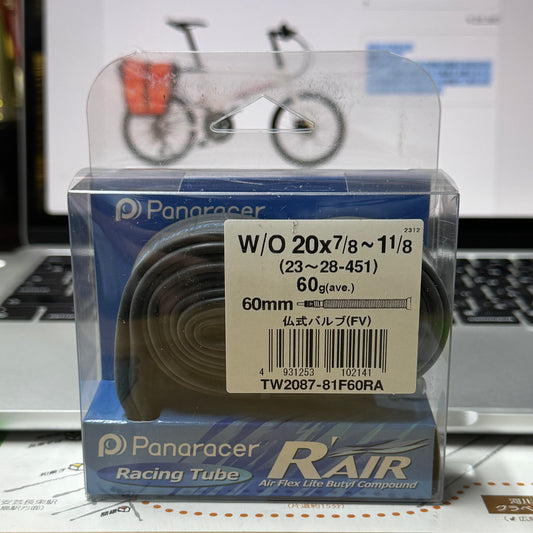 Panaracer R'AIR 20 x 7/8 〜 1 1/8 (23〜28 451) FV60mm チューブ