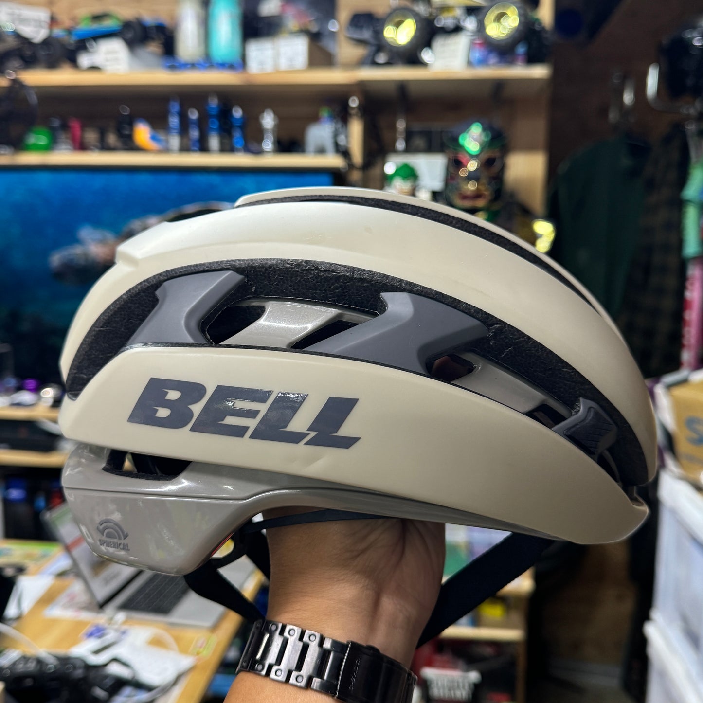 【私物中古】BELL XR SPHERICAL MATTE/GLOSS CEMENT ヘルメット