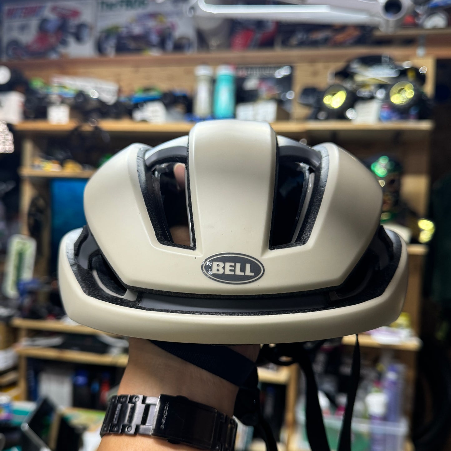 【私物中古】BELL XR SPHERICAL MATTE/GLOSS CEMENT ヘルメット