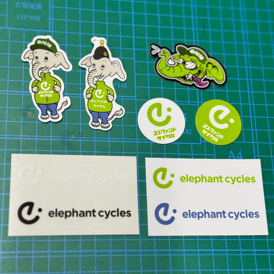 【お店をサポートする】エレファントサイクル オリジナルステッカー セット ele1191