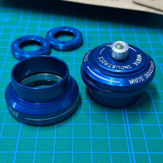 WHITE INDUSTRIES EC34/EC34 1-1/8 ブルー ヘッドセット ele1005