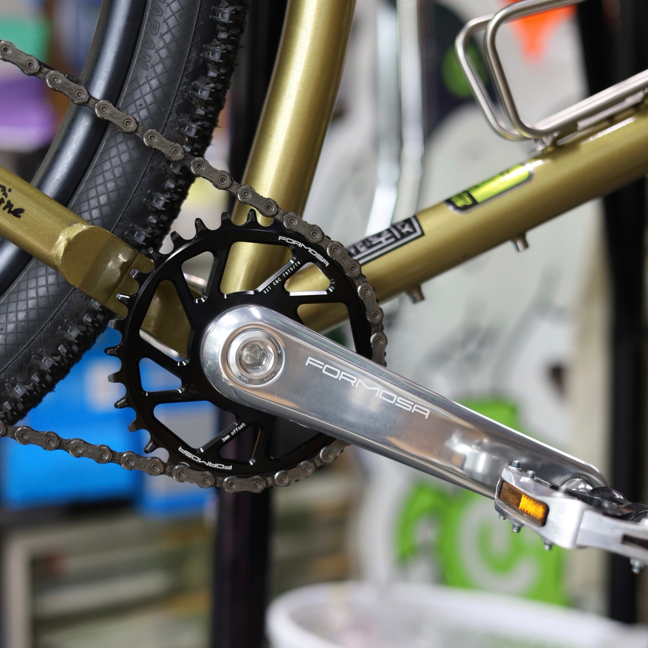 フォルモサ MTB アルミ クランク シルバー FORMOSA MTB Aluminum Crank