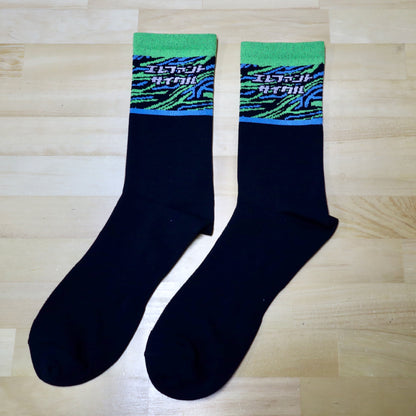 エレファントサイクル オリジナル ソックス ブラック ウエイブワン製 オリジナルジャージ