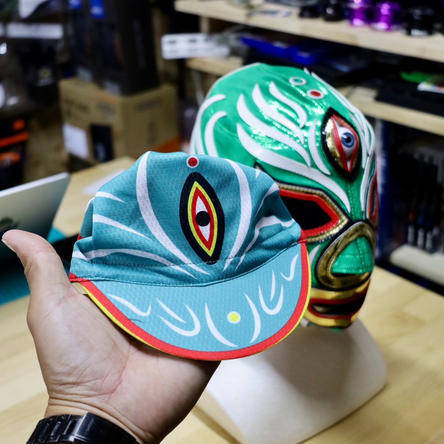 プロレスレーシング メッシュ サイクル キャップ