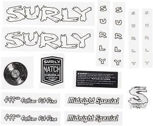 SURLY MIDNIGHT SPECIAL NEW DECAL SET WHITE