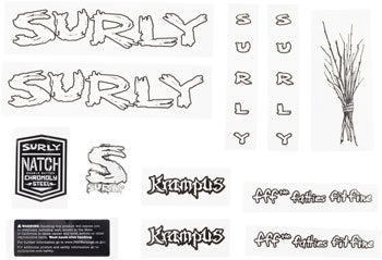 SURLY KRAMPUS NEW DECAL SET WHITE MA1264 2515211116 SURLY
