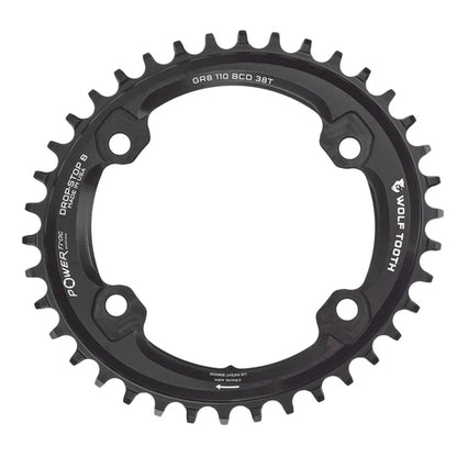 Wolf Tooth Oval Chainring 110 BCD Asymmetric 4-Bolt for Shimano GRX Drop-Stop B ウルフトゥース オーバル チェーンリング シマノ GRX用