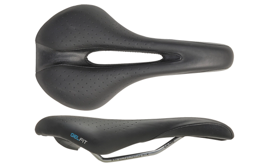 GIZA PRODUCTS GEL Fit Saddle｜ギザプロダクツ ゲルフィットサドル｜衝撃吸収シリコンゲル・ウルトラソフトフォーム搭載｜センターカットアウト｜クロモリ中空レール｜L270×W157・305g