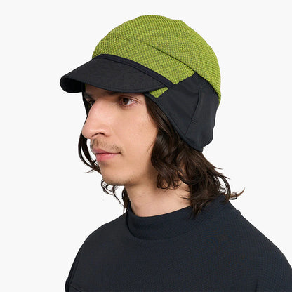ciele（シエル）VLV Beanie Lite Lime Green｜軽量 冬用ビーニー つば付き ランニング 防寒 PHORMrite DIAMAfleece