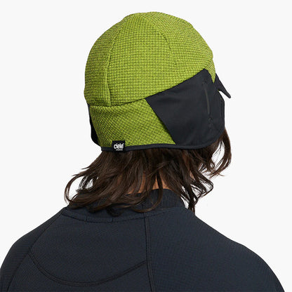 ciele（シエル）VLV Beanie Lite Lime Green｜軽量 冬用ビーニー つば付き ランニング 防寒 PHORMrite DIAMAfleece
