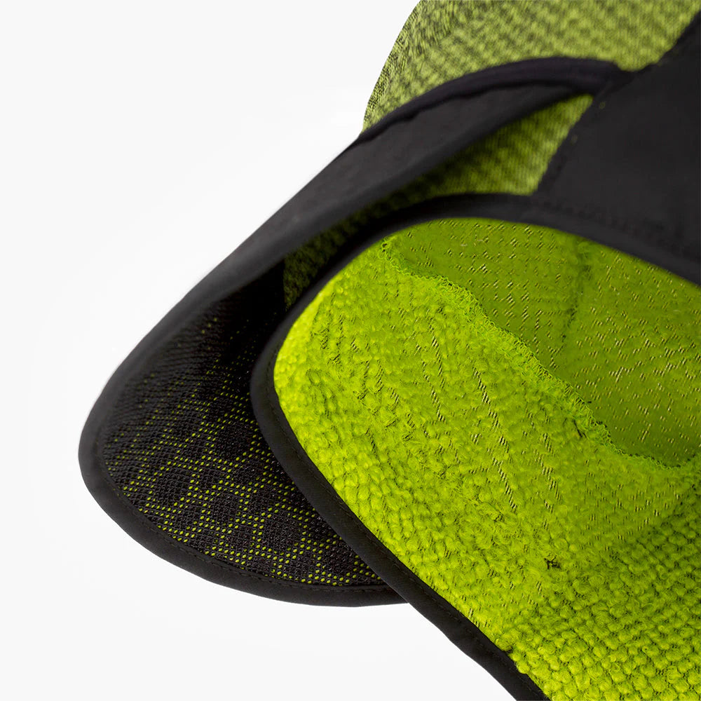 ciele（シエル）VLV Beanie Lite Lime Green｜軽量 冬用ビーニー つば付き ランニング 防寒 PHORMrite DIAMAfleece