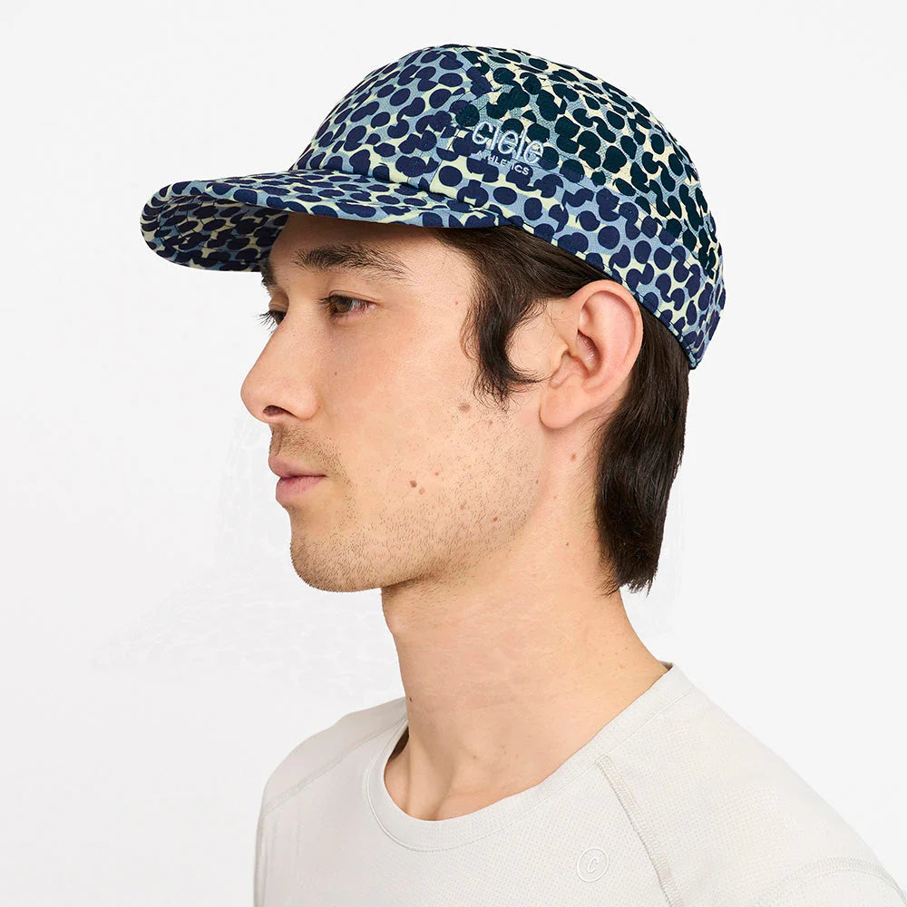 ciele GOCap SC Field All Over Dotra Deep Space M/L｜ランニングキャップ 軽量 吸汗速乾 UVカット リフレクター