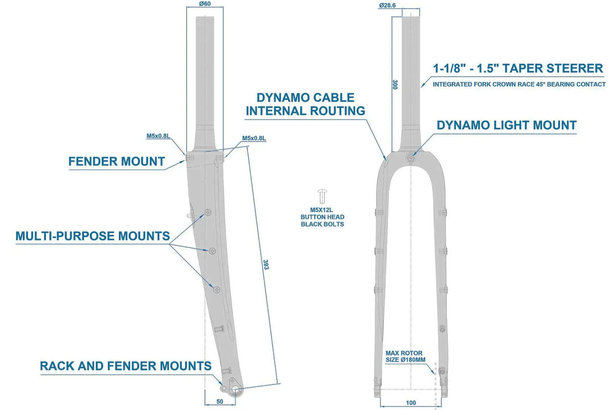 RITCHEY WCS CARBON TAPERED ADVENTURE GRAVEL フォーク