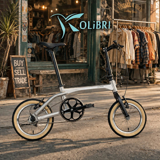 KOLiBRI 小径車 ミニベロ 小型 通勤 通学 お手軽 乗りやすい 完成車 コリブリ KOLiBRI Silver エレファントサイクル 4色展開 選択可能 イージーフォールディングバイク ele0206