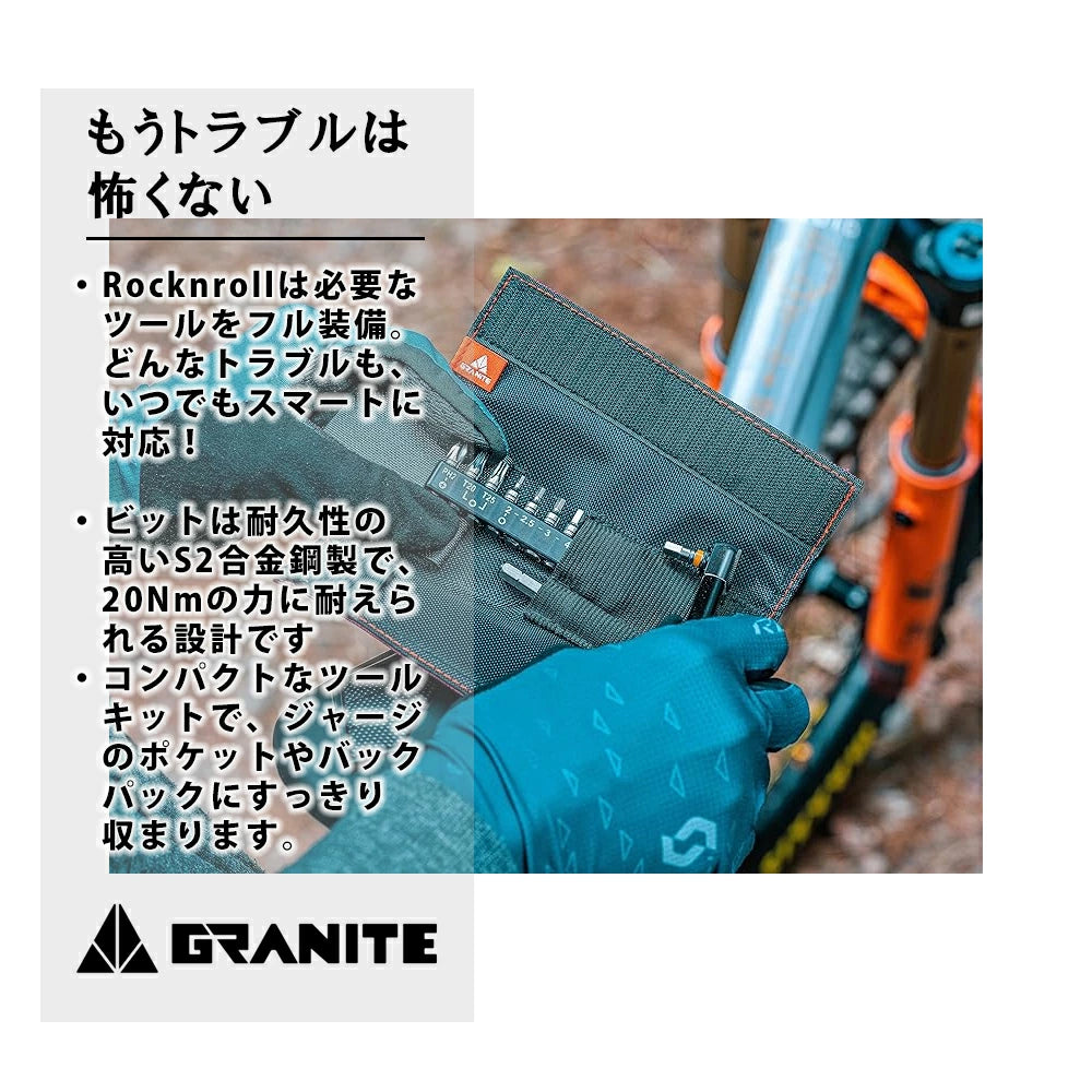 Granite Design ロックンロール ミニ ラチェット ツールキット ブラック｜携帯工具・マルチツール・自転車用工具 ele1248