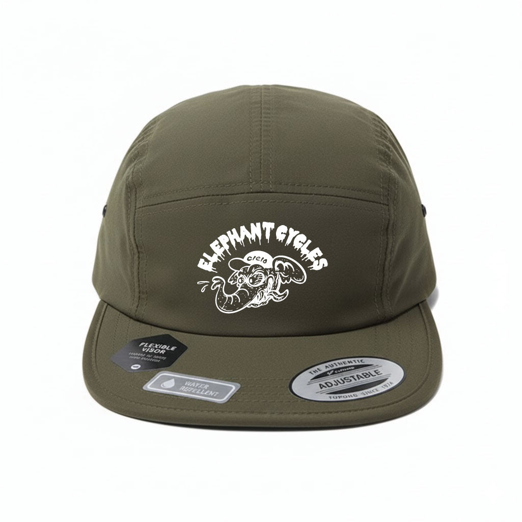 エレファントサイクル オリジナルキャップ｜ワル象デザイン｜撥水・軽量・折りたためる Jockey Cap｜Flexfit 日本別注モデル