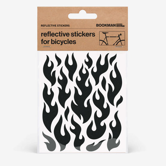 BOOKMAN リフレクター BM-520 Reflective-stickers-flames リフレクティブステッカー(フレイム) Reflective Stickers Flames - Black ele0273