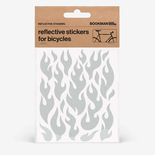 ブックマン リフレクター BM-521 Reflective-stickers-flames リフレクティブステッカー(フレイム) Reflective Stickers Flames - White BOOKMAN Reflective Stickers Leopard Print White 反射 ele0272