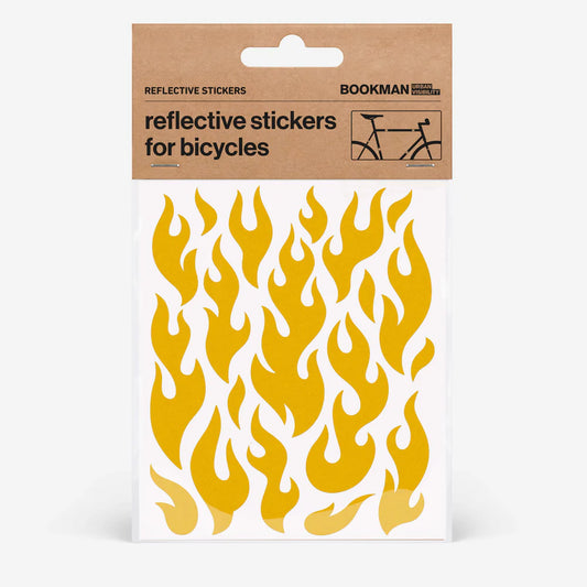BOOKMAN リフレクター BM-522 Reflective-stickers-flames リフレクティブステッカー(フレイム) Reflective Stickers Flames - Yellow