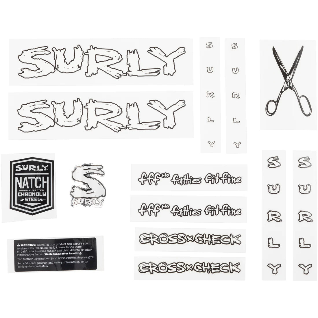 SURLY CROSSCHECK NEW DECAL SET WHITE MA1246 2515211142 SURLY