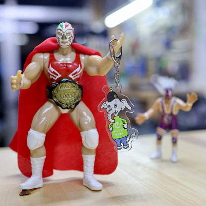 【お店をサポートする】ペン象 キーホルダー